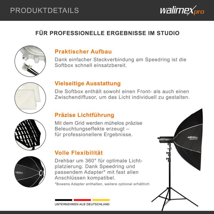 Immagine prodotto Walimex pro Essential Octa 120 Hensel EH (Soft box, 120 cm)