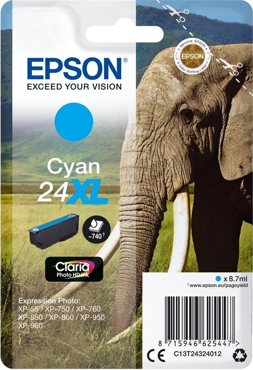 Produktbild Epson Claria Photo HD Ink Cyan 24xl (C)