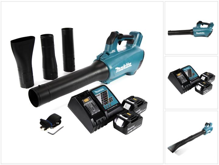 Productafbeelding Makita DUB 184 RF Accu blazer 18 V Brushless + 2x accu 3.0 Ah + lader (Oplaadbare batterij, Bladblazer)