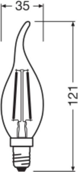 Image du produit Osram LED Leuchtmittel LED Retrofit CLASSIC BA 1.8W 827 Clear E14 Warm weiss 4099854468797 (E14, 250 lm, 6x)