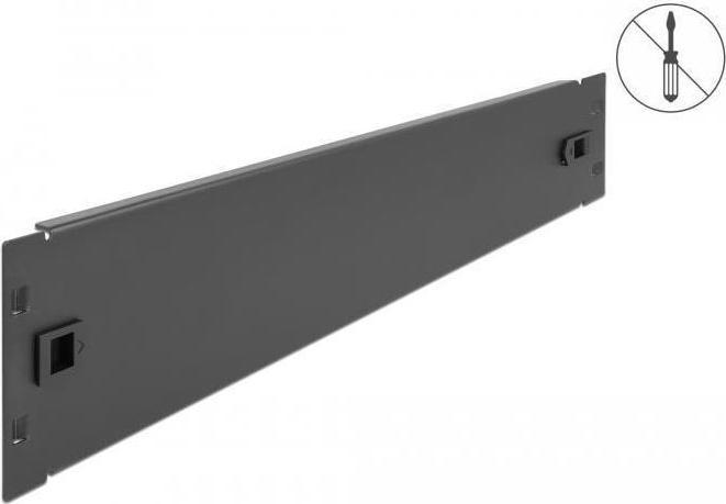 Produktbild Delock 19? Netzwerkschrank Blindabdeckung werkzeugfrei 2 HE schwarz
