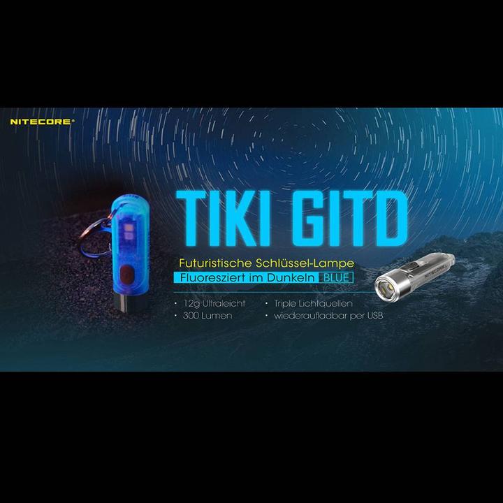 Image du produit Nitecore Tiki Gitd (5.50 cm, 300 lm)