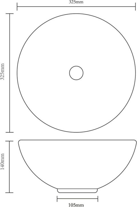 Immagine prodotto vidaXL Becken (325 mm, 325 mm)