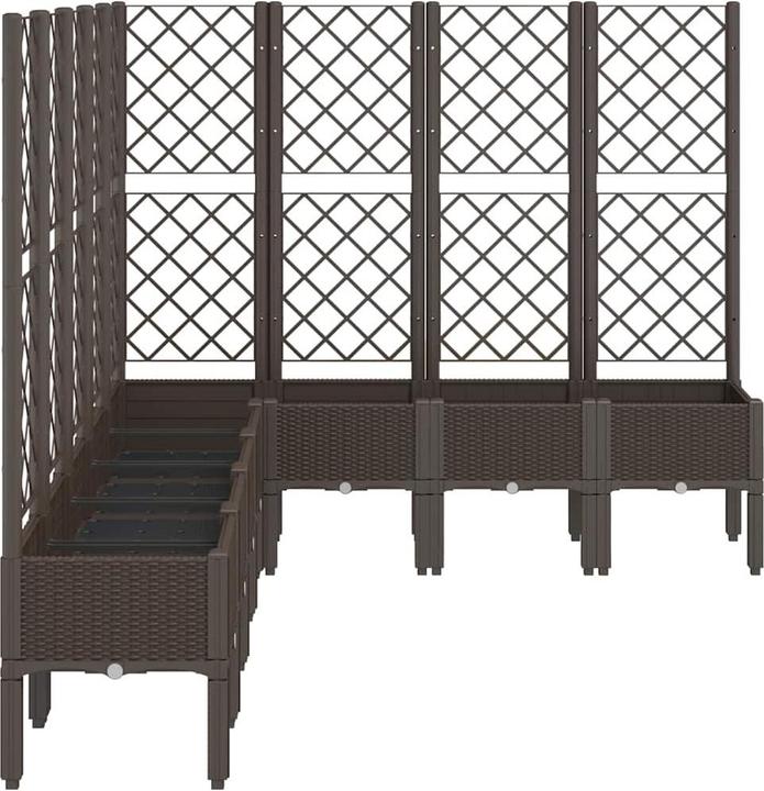 Image du produit vidaXL Bac à plantes avec treillis PP