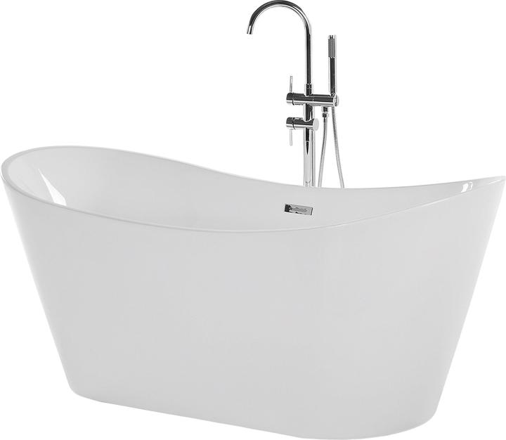 Actual product image Beliani Bathtub freestanding white oval 180 x 78 cm ANTIGUA (253 l, 180 cm, 78 cm)