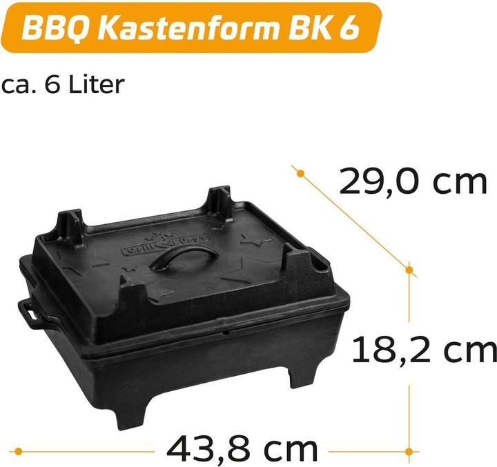 Produktbild Grillfürst Dutch Oven Kastenform BK6 aus Gusseisen
