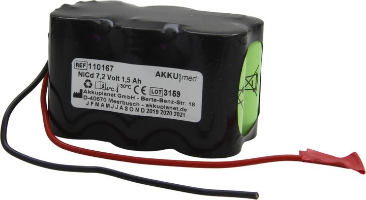Actual product image XCell NC Akku passend für International Technidyne Corp. Hemochron 401 CE Konform (1 pcs., 1500 mAh, Rechargeable battery)