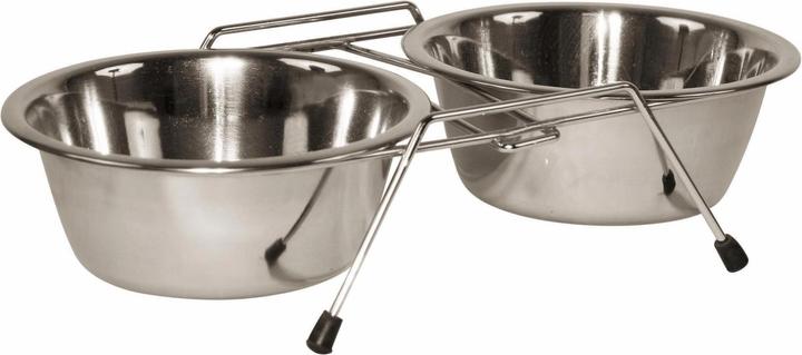 Produktbild Kerbl Doppelnapfständer incl. 2 x 900 ml Napf (90 cl)