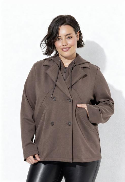Actual product image Ulla Popken Lapel Collar Scuba Knit Jacket (58, 60)