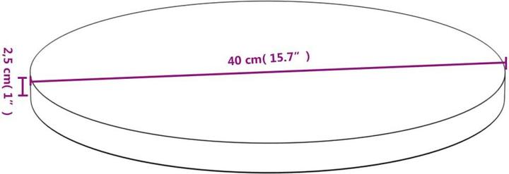 Image du produit vidaXL Tischplatte (Ø 40 x 2,5 cm)