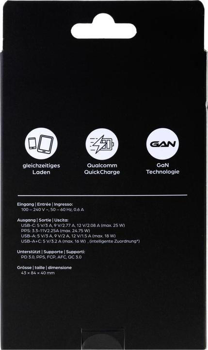 Produktbild Onit USB-Wandladegerät Dual 1C1A 25 W GaN Weiss (25 W)