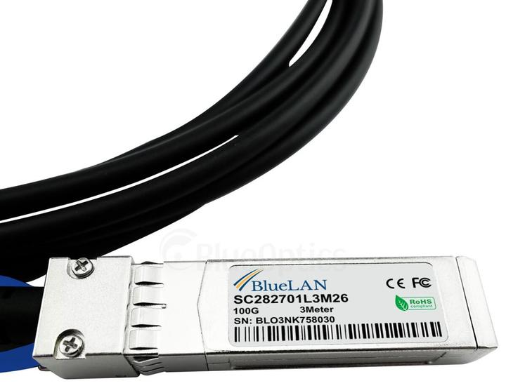 Actual product image BlueLAN Dell YFNDD Compatible QSFP28 DAC SC282701L2M26