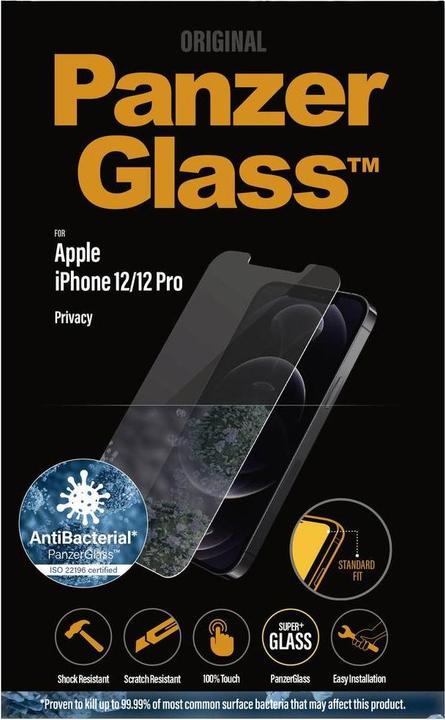Produktbild PanzerGlass Screen Protector Privacy (1 Stk., Apple iPhone 12, Apple iPhone 12 Pro)