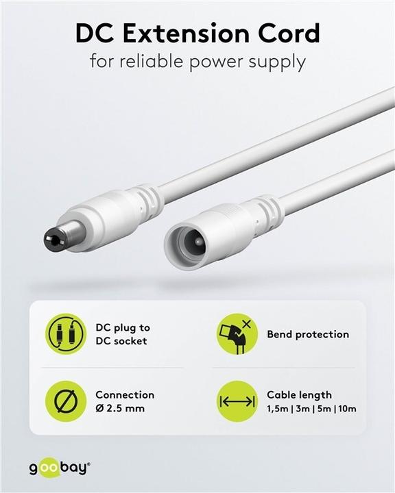 Produktbild Goobay DC-Verlängerungskabel (1.50 m)