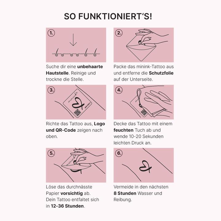 Produktbild minink Temporäres Tattoo: KARMA in kalligrafischer Schrift