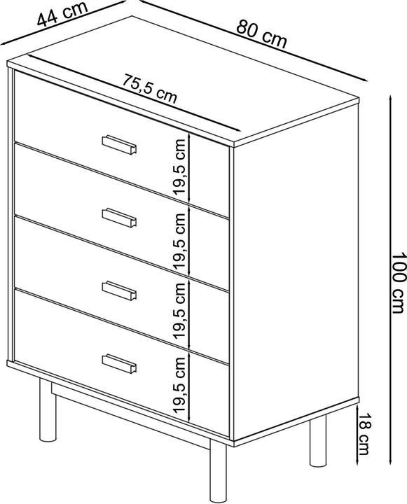 Image du produit Loft 24 Mélanie (80 x 44 x 100 cm)