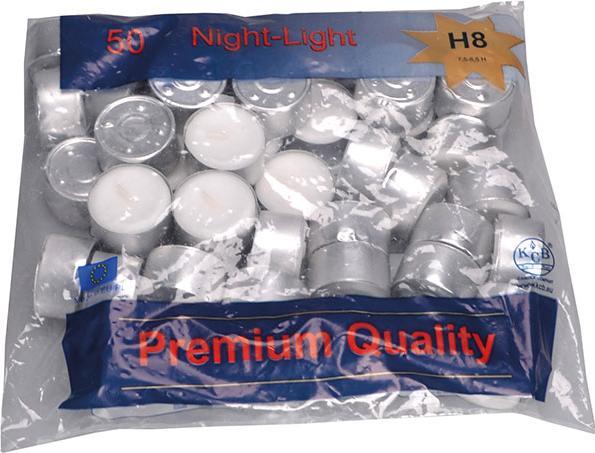 Magni Luci da tè con durata di combustione di 8 ore 50 pezzi (50 pz.)