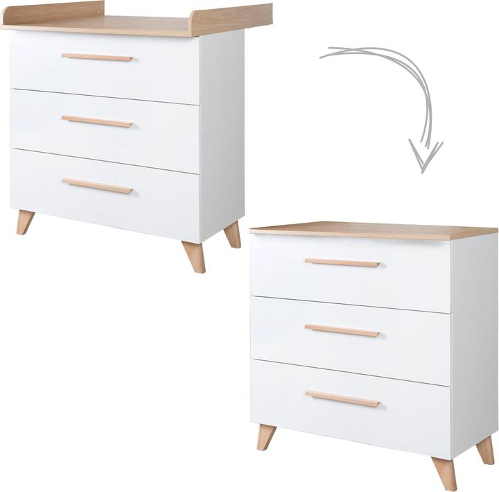 Produktbild Roba Kinderzimmerset Leon (Babybett, Kinderkleiderschrank, Wickelkommode)