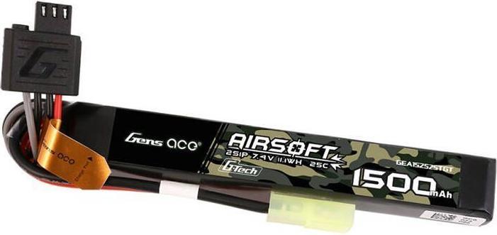 Image du produit Gens Ace G-Tech 25C 1500mAh 2S1P 7.4V Airsoft Gun Lipo Battery with mini Tamiya Plug (7.40 V, 1500 mAh)