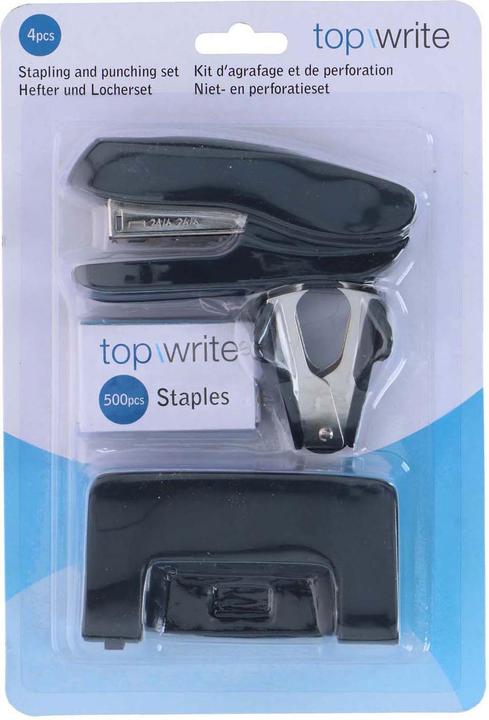 Actual product image Topwrite Stapling and punching set 4pc