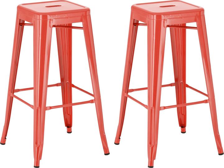 Immagine prodotto CLP Set di 2 sgabelli da bar Joshua, rosso