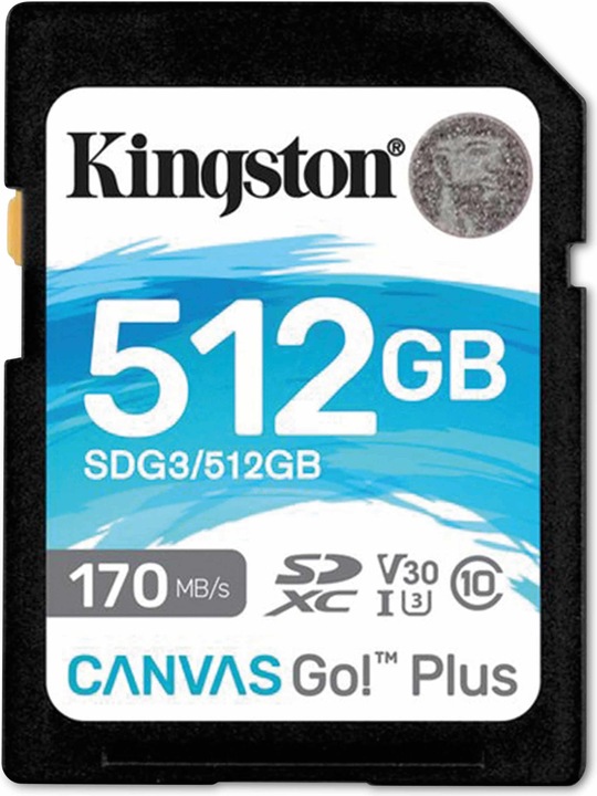 Kingston Canvas Go! Plus (512 GB, SDXC, U3, UHS-I)