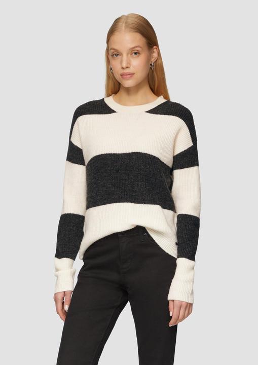 Actual product image S.Oliver Strickpullover Melierter Strickpullover mit überschnittenen Ärmeln (XS)