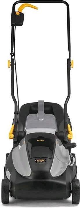 Actual product image Alpina Garden This powerful yet lightweight cordless lawn mower is equipped with two 20V lithium-ion batteries. (Rechargeable battery operated)