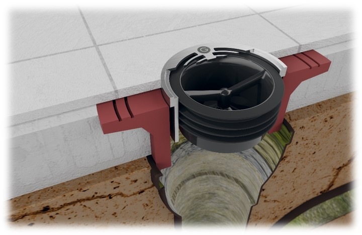 Actual product image Green Drain Waterfree floordrain trapseal 75-85mm