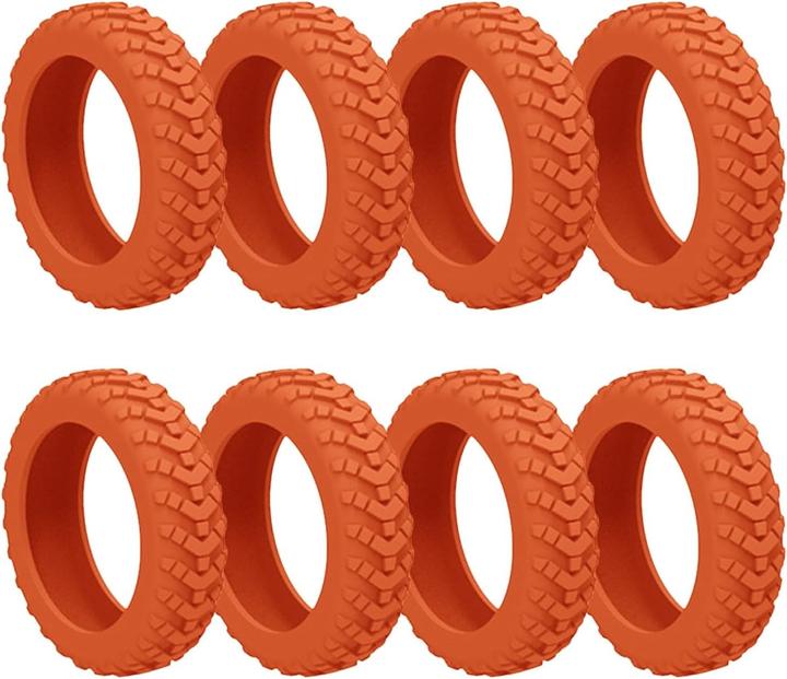 Immagine prodotto Swissdetector Coprigomme per valigie - Silenzioso - 8 pezzi - Arancione (Guaina protettiva)