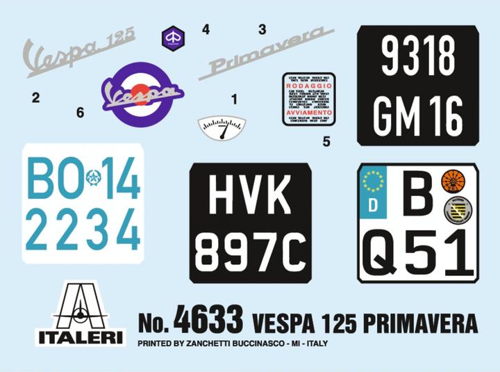 Produktbild Italeri 1:9 Vespa 125 "Primavera"