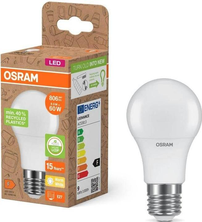 Produktbild Osram LED Pcr Lamps With Classic A (E27, 8.50 W, 806 lm, 1 x, F)