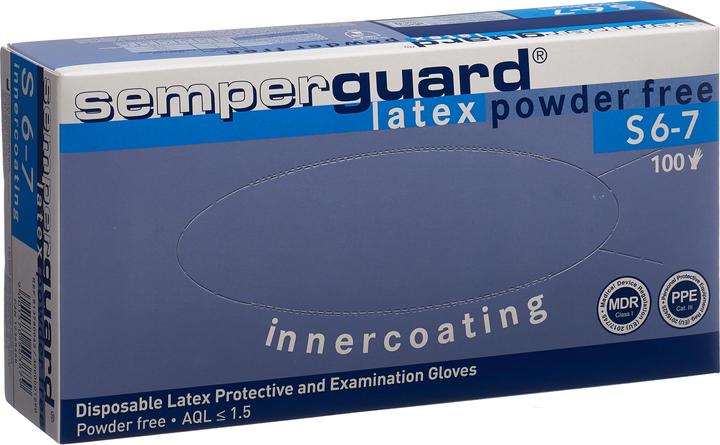 Produktbild Fripac Semperguard Latex-Einmalhandschuhe (S)