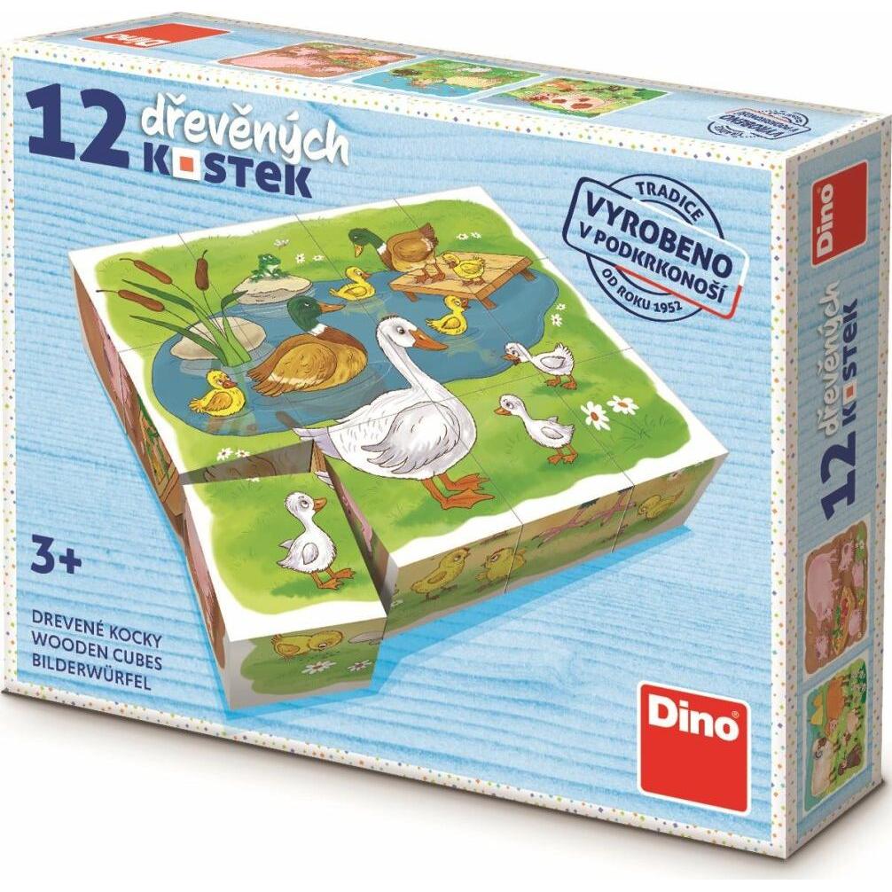 Dino Bildwürfel Auf dem Bauernhof, 12 Würfel