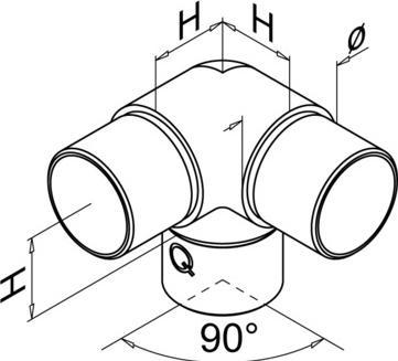Produktbild Q-Railing Verbinder Q-LINE® (Edelstahl V2A)