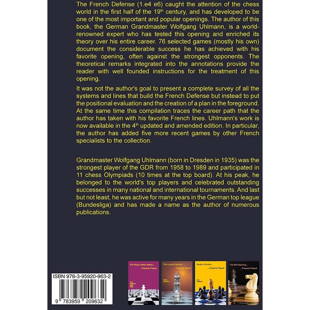 Thumbnail - The French Defense - Properly Played, Sachbücher von Wolfgang Uhlmann, Robert Ullrich