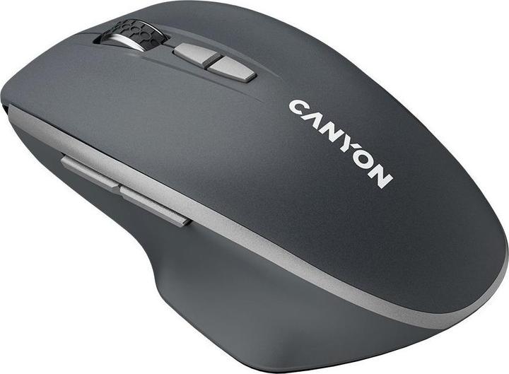 Productafbeelding Canyon Draadloze optische muis met blauwe LED sensor MW-21, met 7 knoppen, donkergrijs (Draadloze)