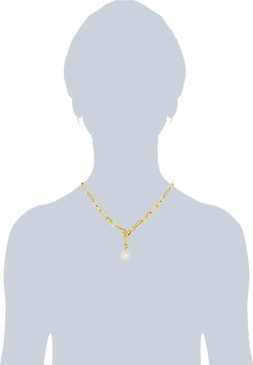 Produktbild Lulu & Jane Damen Metall-Legierung Muschelkernperle gelbgold 42,5 cm - 29405 (14 Karat Gelbvergoldet, 42.5 cm)