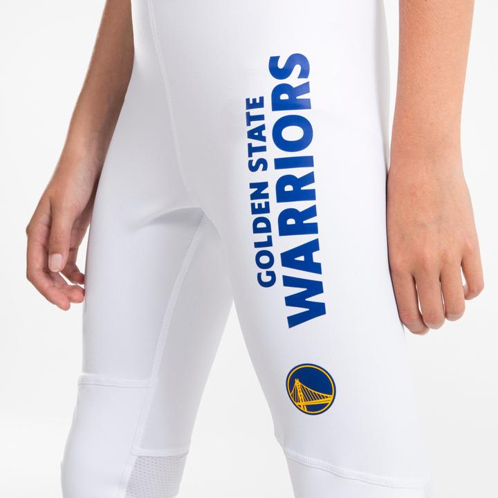 Produktbild Tarmak Kinder Basketball Funktionshose 3/4-Tights NBA Golden State Warriors - 500 weiss (134)