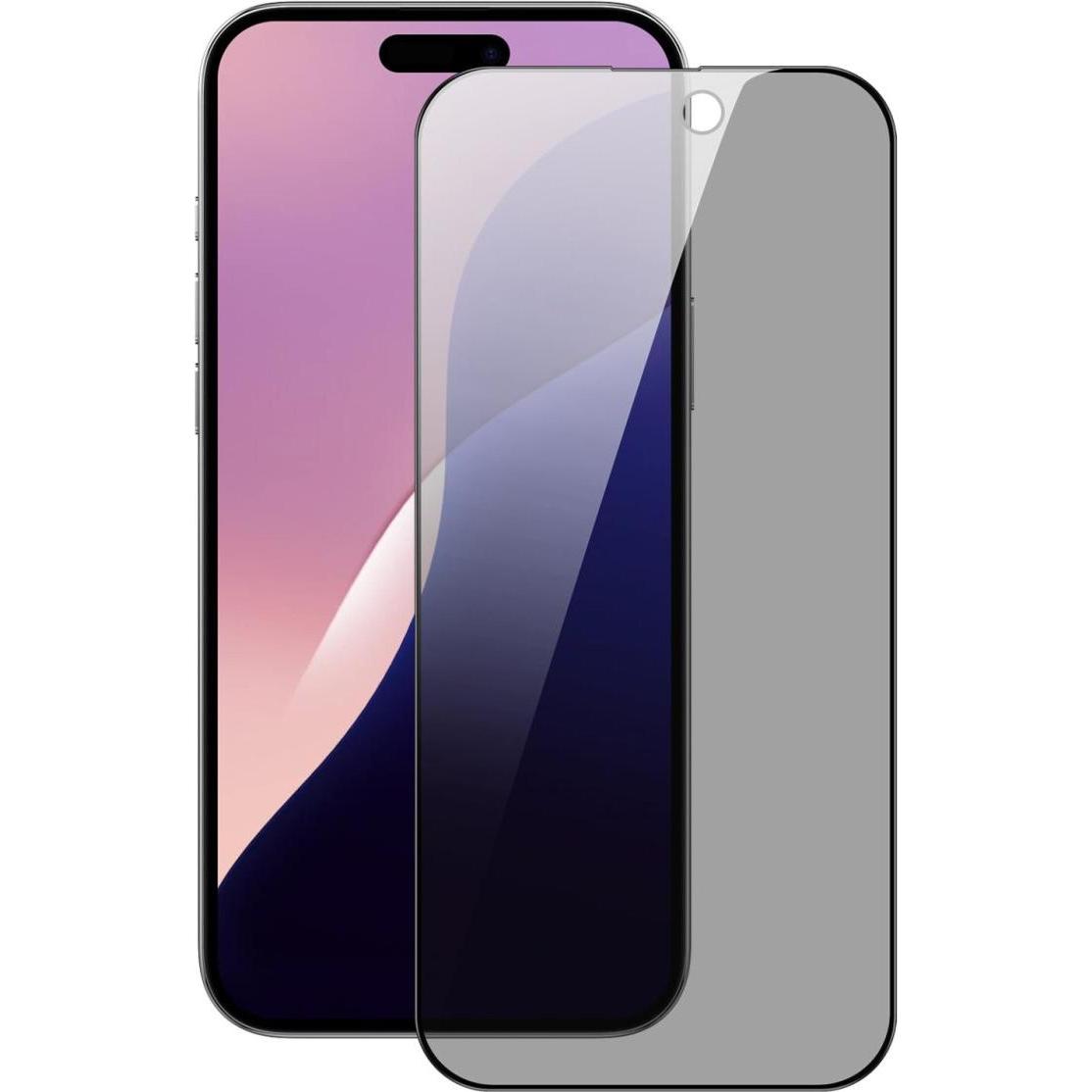Dux Ducis Panzerglas Privacy (1 Stück, Apple iPhone 16 Pro Max), Smartphone Schutzfolie, Schwarz