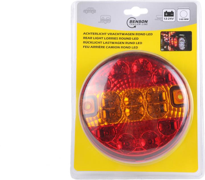 Actual product image Benson Rear light lorries round LED 140 mm