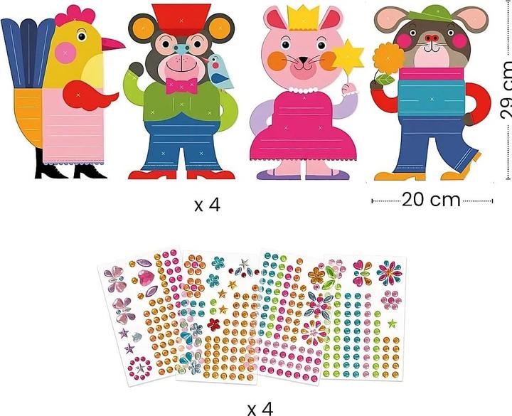 Actual product image Djeco Stickers and crafting glamour