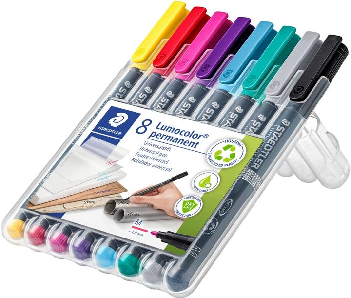 Image du produit Staedtler Stylo universel permanent Lumocolor 317, M, boîte de 8 pièces, triée (8x)