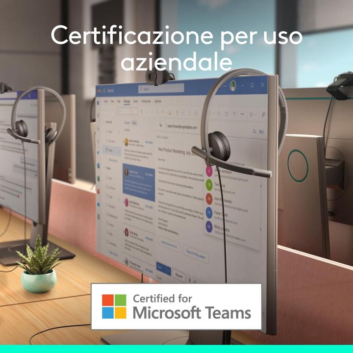 Actual product image Logitech USB Headset Stereo H570e (Cable, USB-A, Microsoft teams)