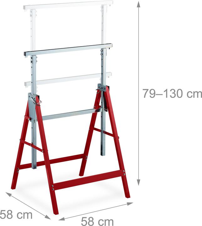 Immagine prodotto Relaxdays 2x cavalletto pieghevole (58 cm, 58 cm)