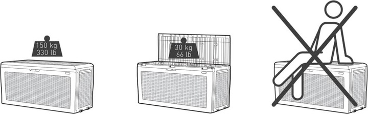 Actual product image Keter Storage box Samoa, colour anthracite, 270l