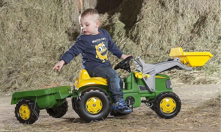 Actual product image Vedes John Deere Children's Pedal Tractor with Front Loader and Trailer