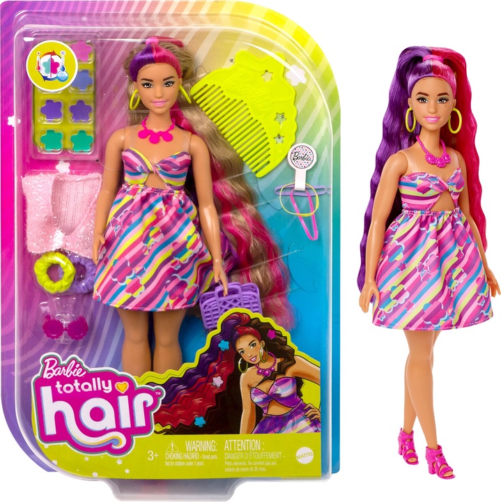 Produktbild Barbie Totally Hair Puppe im Blumenlook