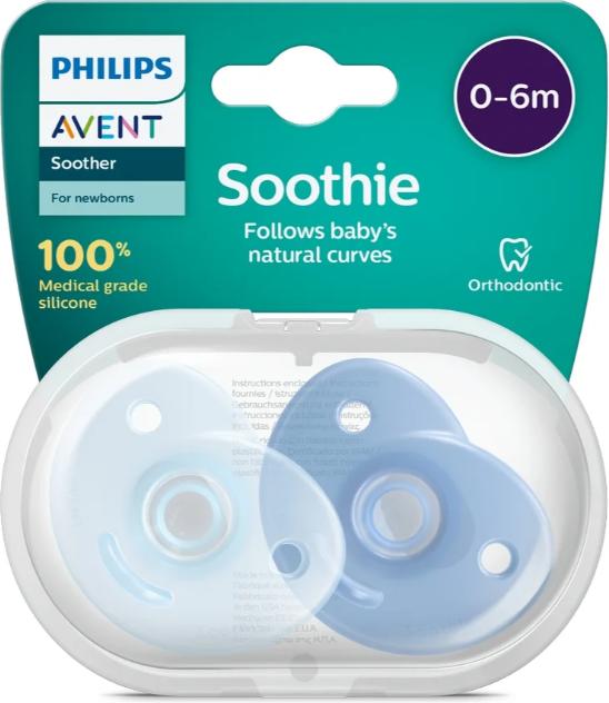Actual product image Philips Avent Curved Soothie (2 x, up to 6 M.)