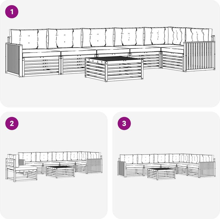 Produktbild vidaXL Outdoor-Sofa